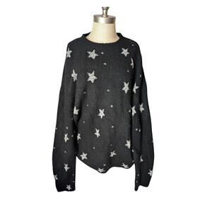 AllSaints Stars Crew Ngeck Knitted Long-sleeve Black Sweater  Men’s Size XXL